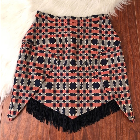 Sass & Bide Talking Voices Fringe Mini Skirt Size 6 - Picture 2 of 9